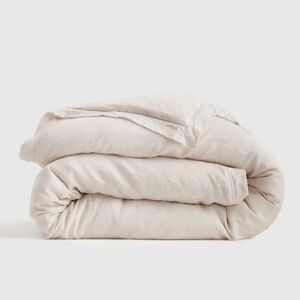 Quince European Linen Sand Flange Duvet Cover! Sz. King/ Cal King! (421)